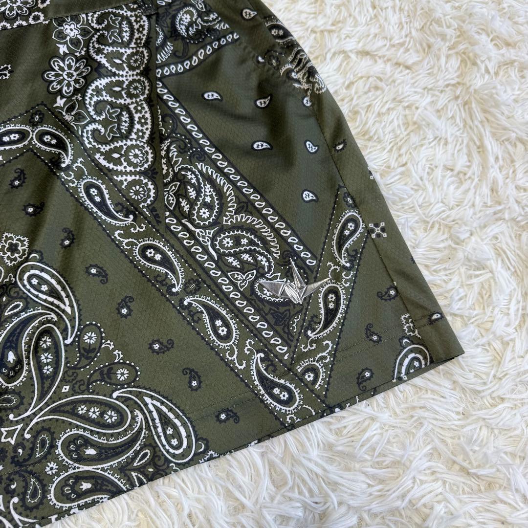 【1PIU1UGUALE3 GOLF】美品♡ペイズリー柄スカート カーキ Ⅰ