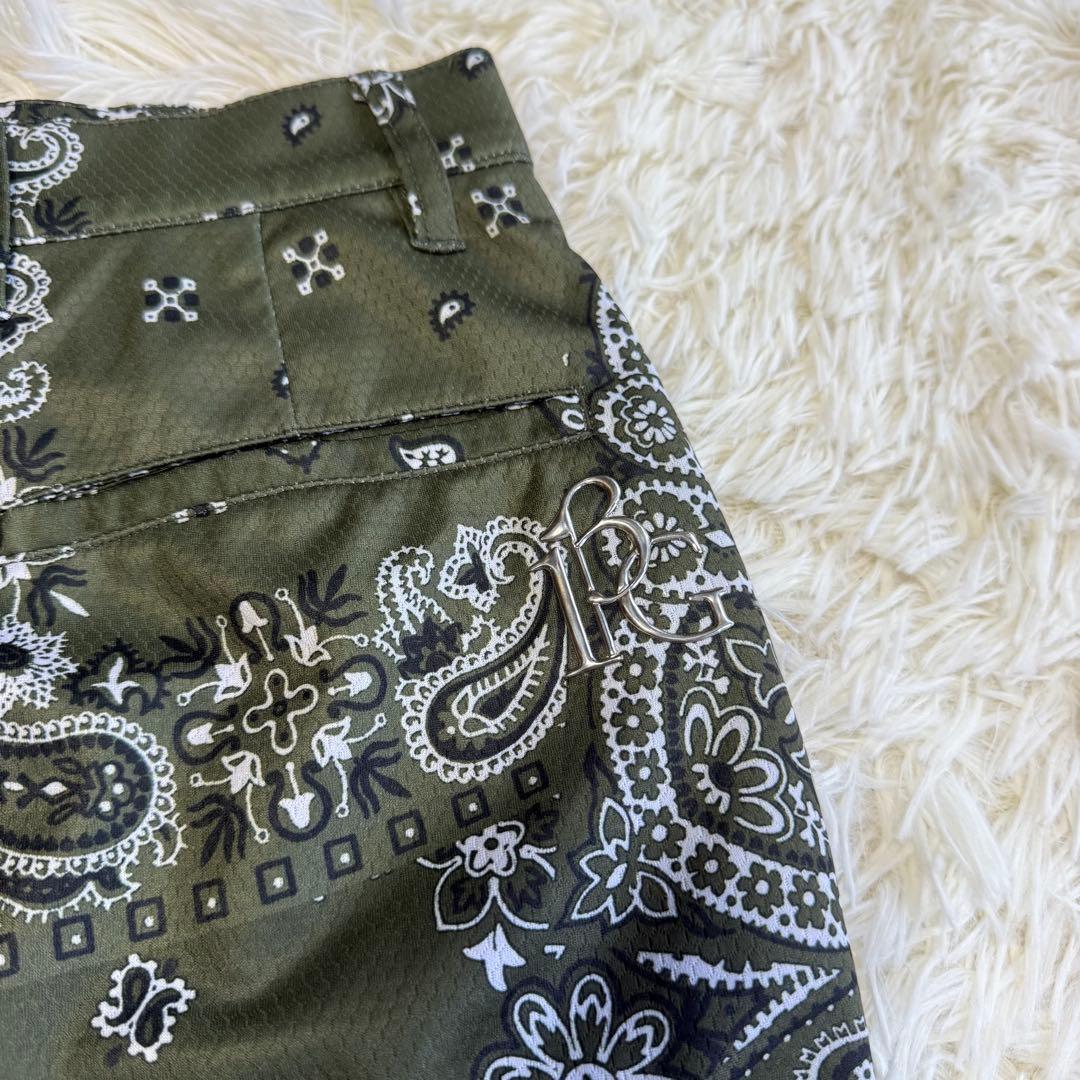 【1PIU1UGUALE3 GOLF】美品♡ペイズリー柄スカート カーキ Ⅰ