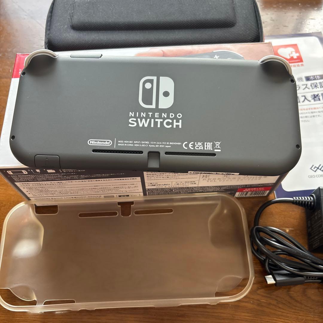 【ほぼ新品】Nintendo Switch Lite グレー 充電器・ケース付き