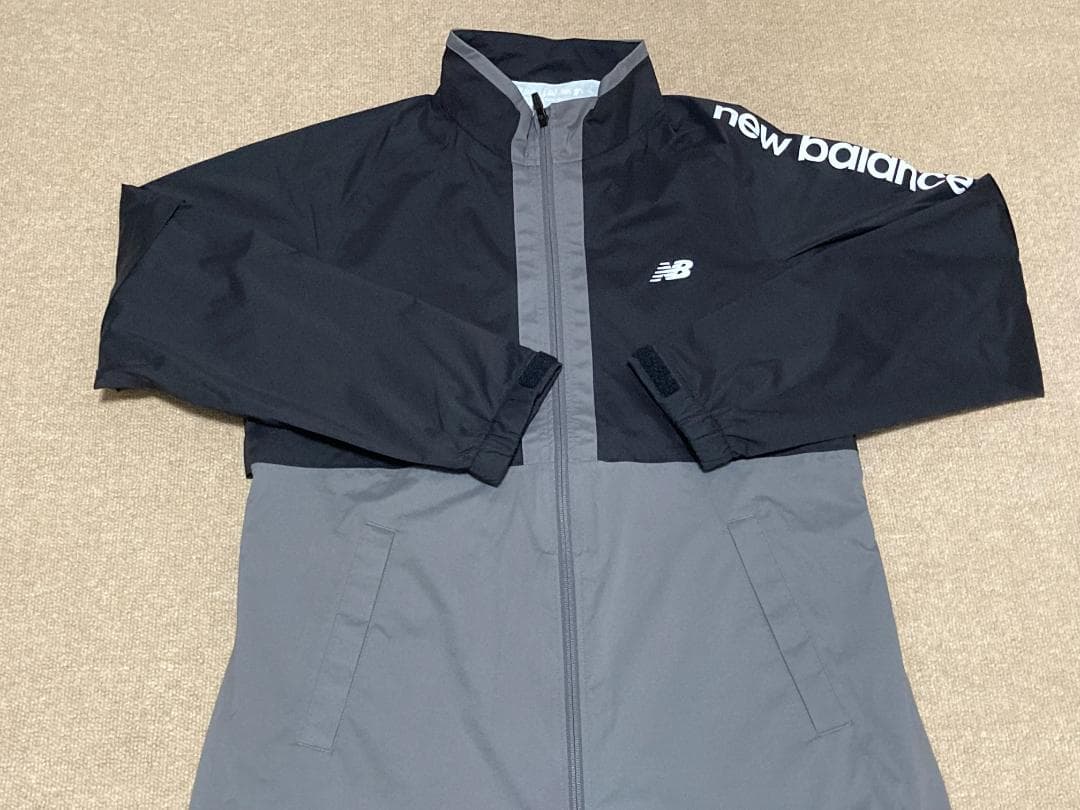 new balance レインウェア 黒/グレー