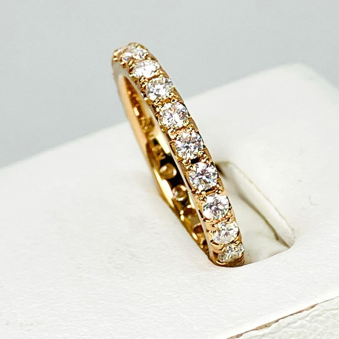 K18PG ダイヤモンド フルエタニティ リング D:1.00ct ダイヤきれい