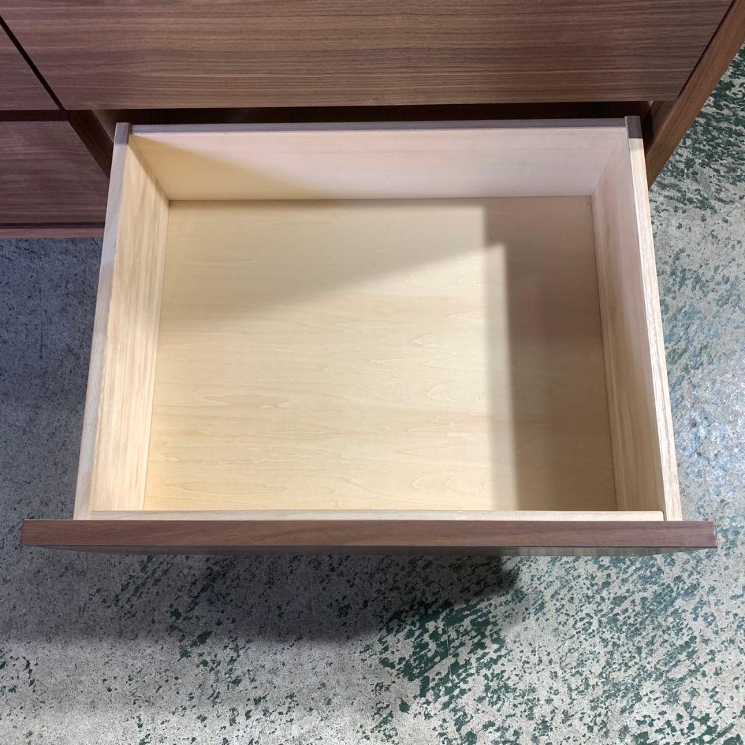 L118 モダンデザイン 4段ワイドチェスト ウォールナット