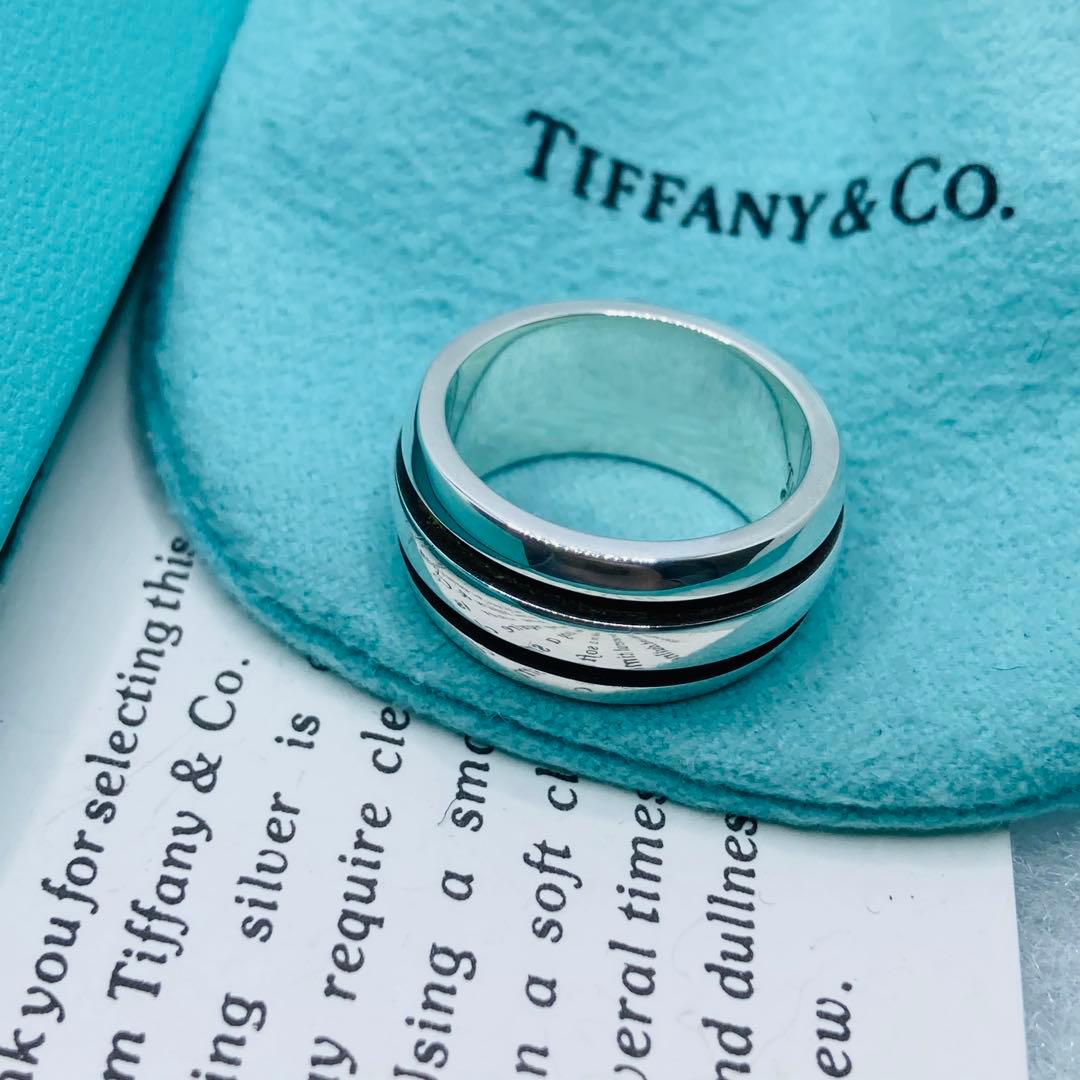 極美品✨ ティファニー リング グルーブド ダブルライン AG925 #12