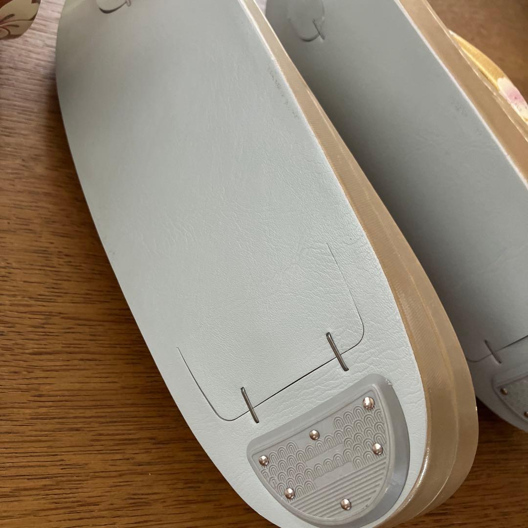 草履バッグセット　振袖　成人式　バッグ　草履　LLサイズ　和装　赤　桜柄　前撮り