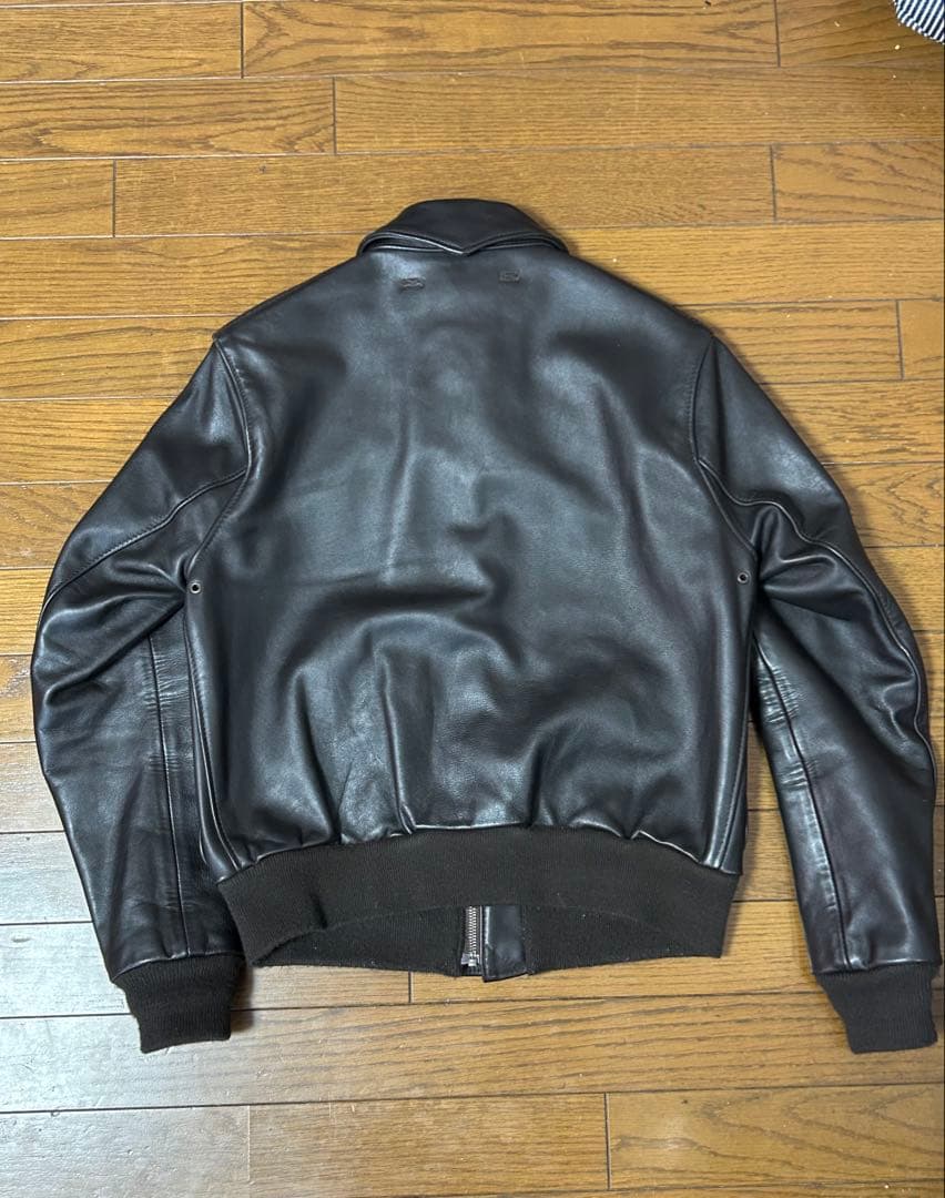 AVIREX レザージャケット 茶 38 牛革 フライトジャケット A-2 本革