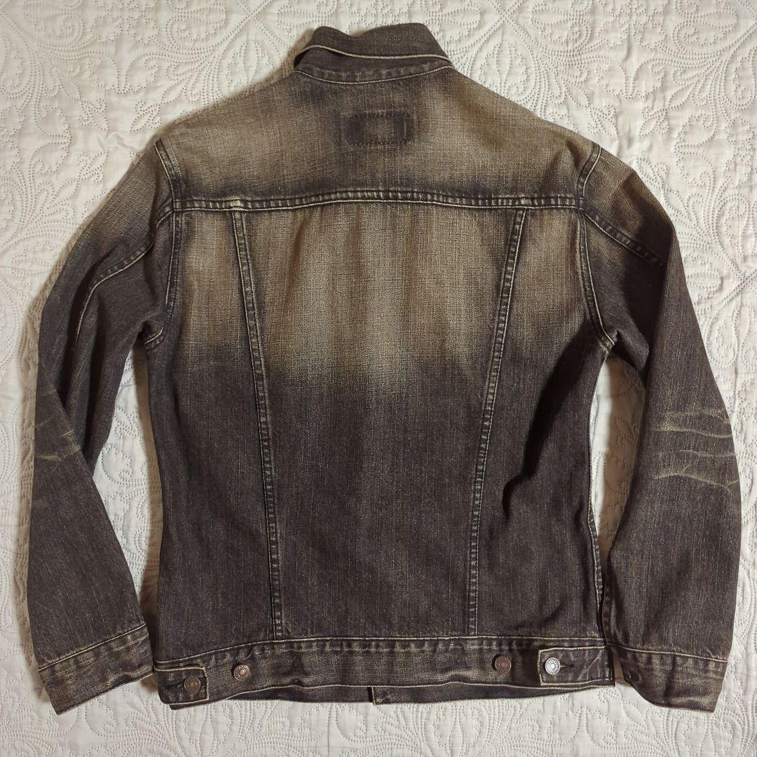 00s リーバイス　先染め　ブラック　デニムジャケット　70599　短丈　M　綿