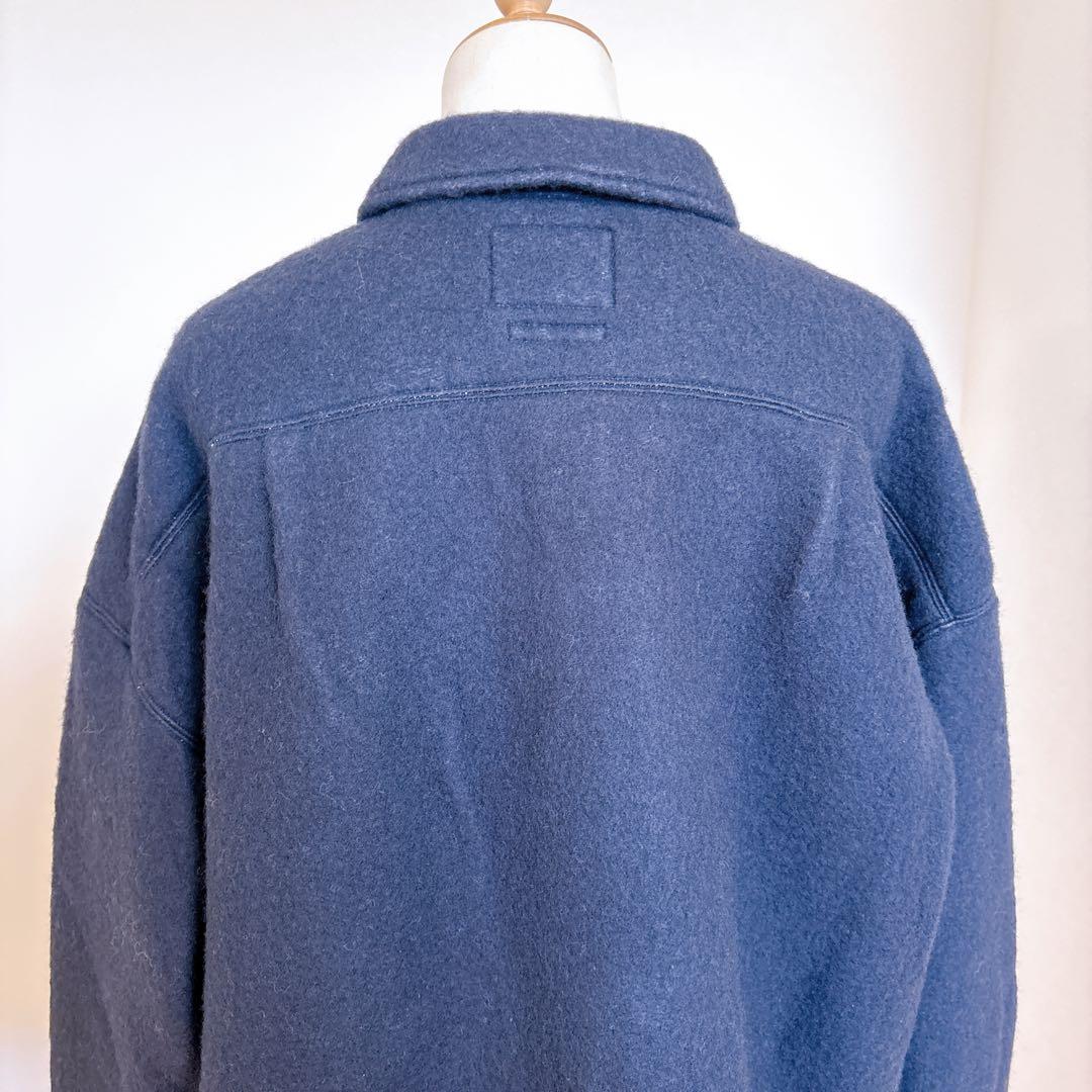 ARGUE アーギュー ウールシャツジャケット F ネイビー 日本製