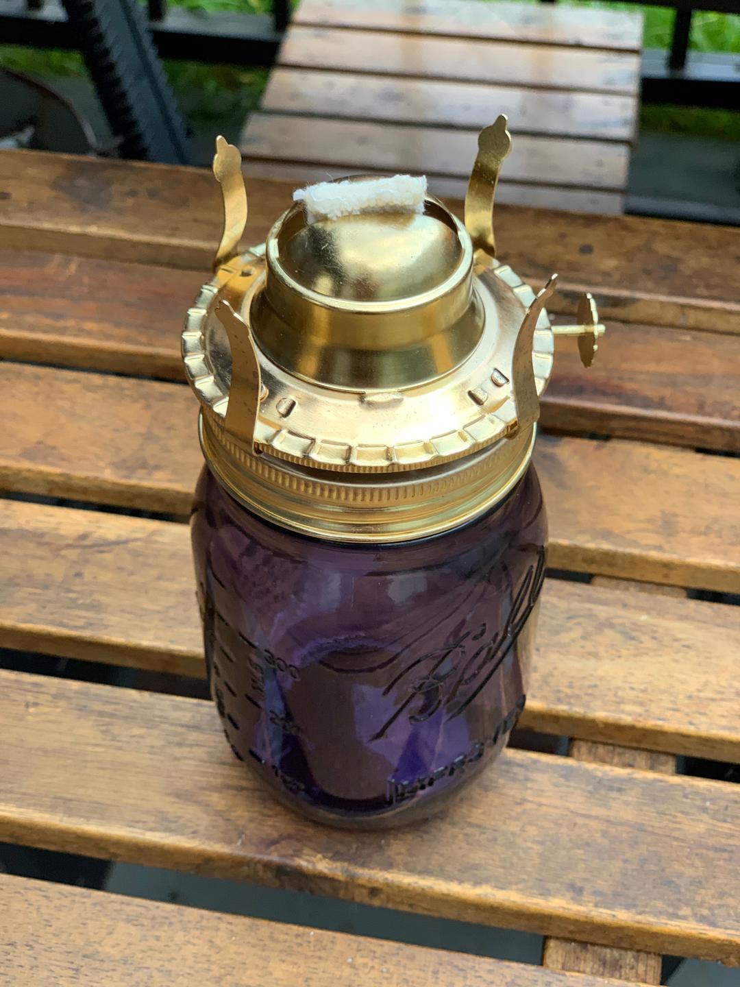 【希少・新品未使用】メイソンジャー100周年記念ボトル オイルランタン パープル