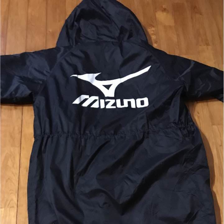 バックロMIZUNO裏ボアロングベンチコートMブラック