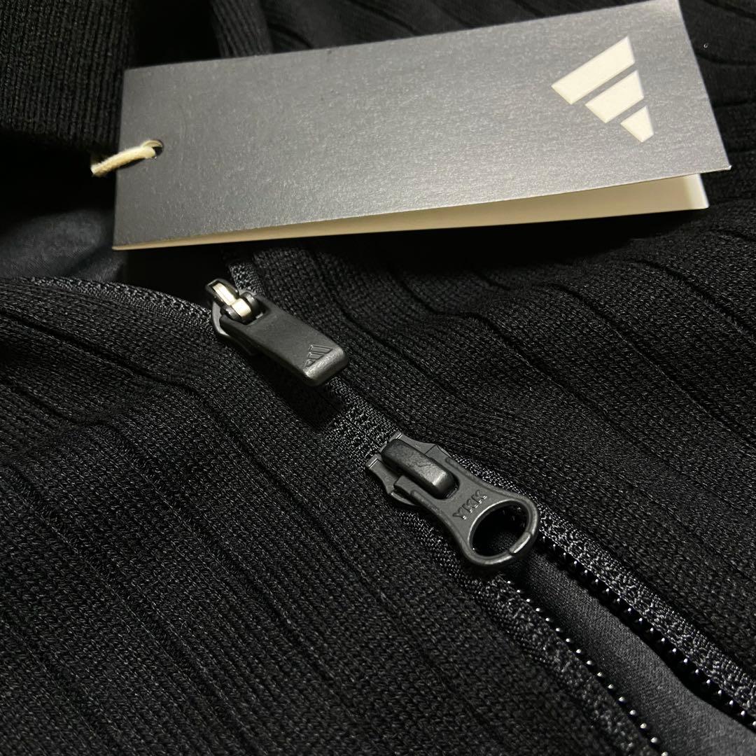 アディダスゴルフ HY0955 メンズL 黒 ライニング ジップセーター 長袖