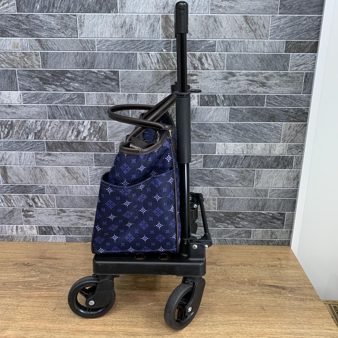 美品　島製作所　ショッピングカート メロディ　トート　横押タイプ　駐車ロック付き
