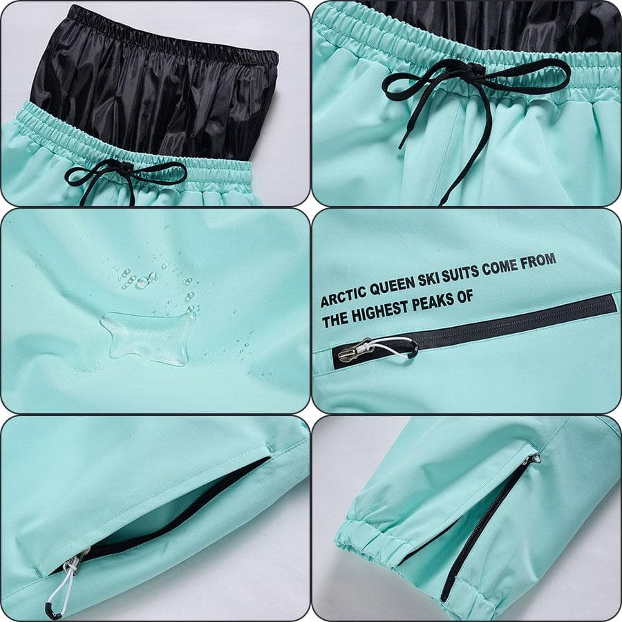 スノーボードウェア 上下セット 男女 レディース メンズ　ベージュ×ブラック