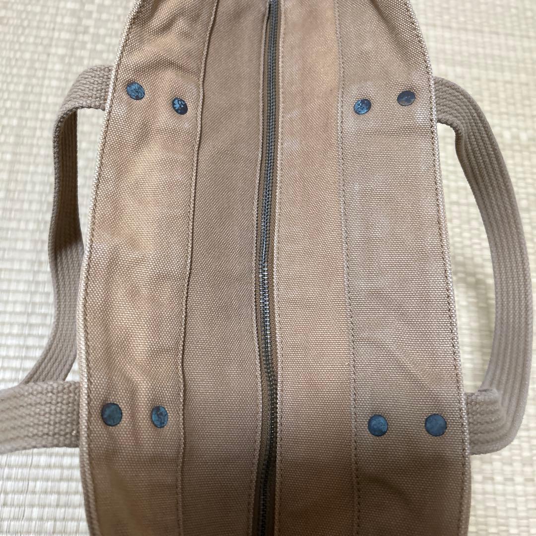 ポロ ラルフローレントートバッグ ビッグポニー ベージュ×オレンジ刺繍 美品