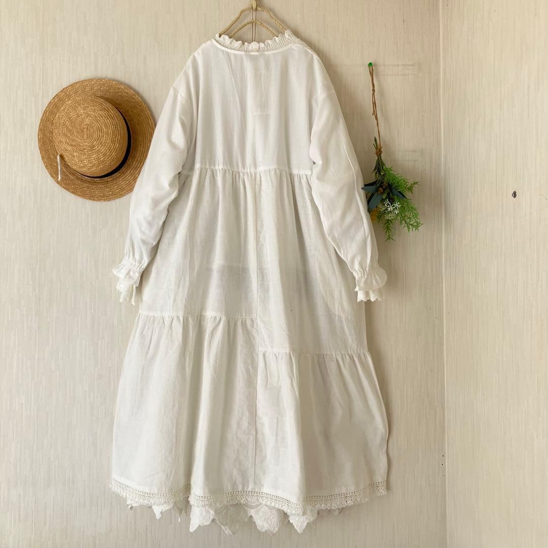 新品★サマンサモスモス★胸元レース＆ピンタック＊パッチワークワンピース