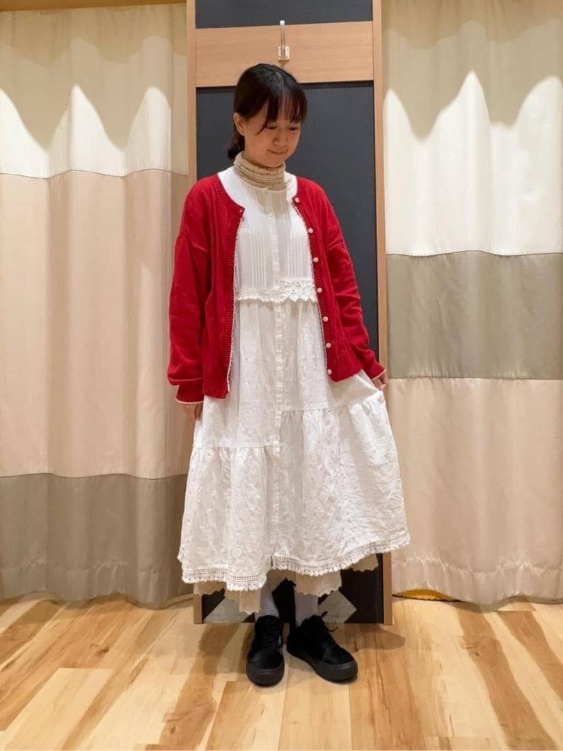 新品★サマンサモスモス★胸元レース＆ピンタック＊パッチワークワンピース