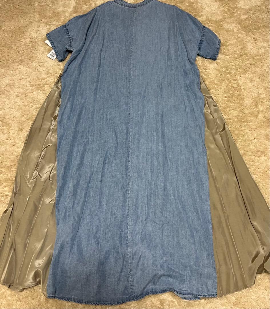 ヤマダヤ　スコットクラブ　デニムシャツワンピース ライトブルー バンドカラー