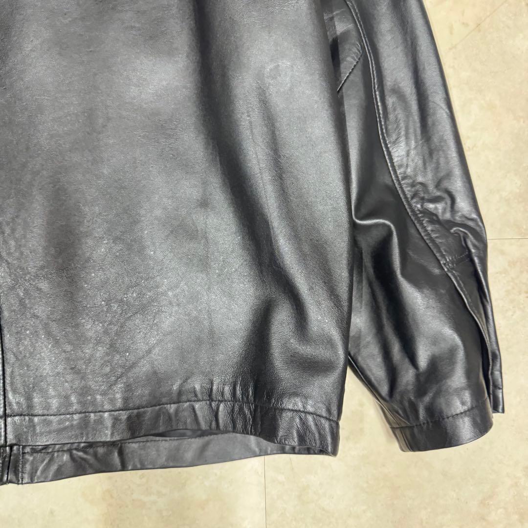 90s コロンビア リアルレザージャケット ブラック XL シングル