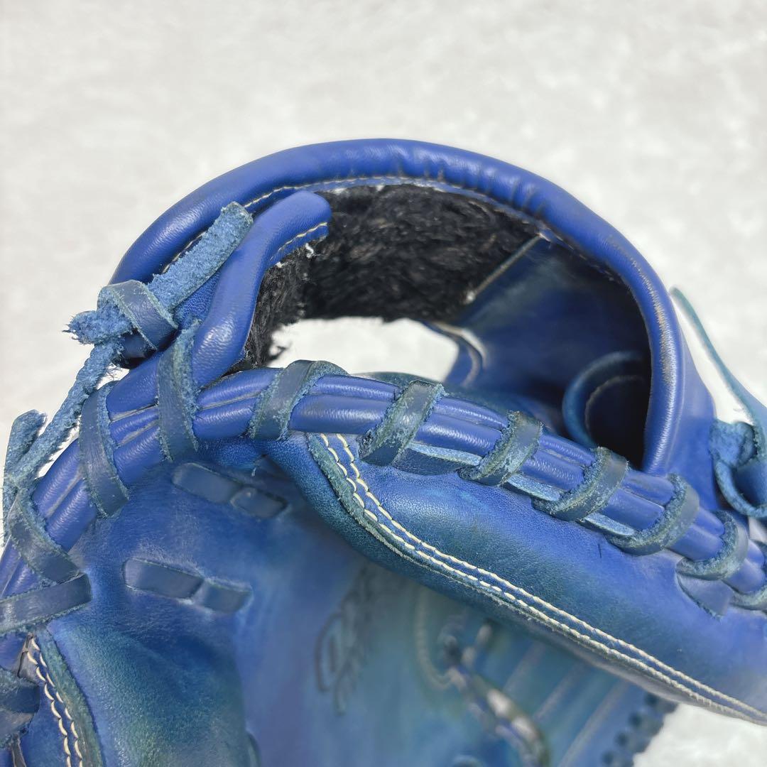 ZETT ゼット　少年用　軟式　キャッチャーミット　ブルー　捕手　グローブ