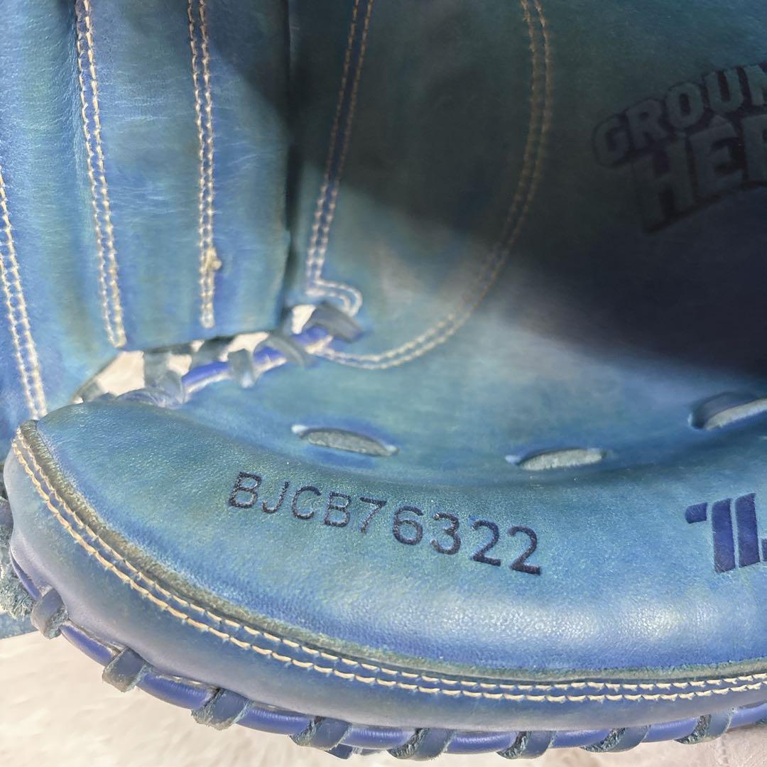 ZETT ゼット　少年用　軟式　キャッチャーミット　ブルー　捕手　グローブ