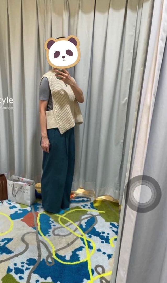 HYKE ニットベスト アイボリー