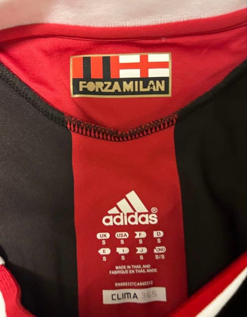 09/10ホームACミラン　ロナウジーニョ　長袖ユニフォーム