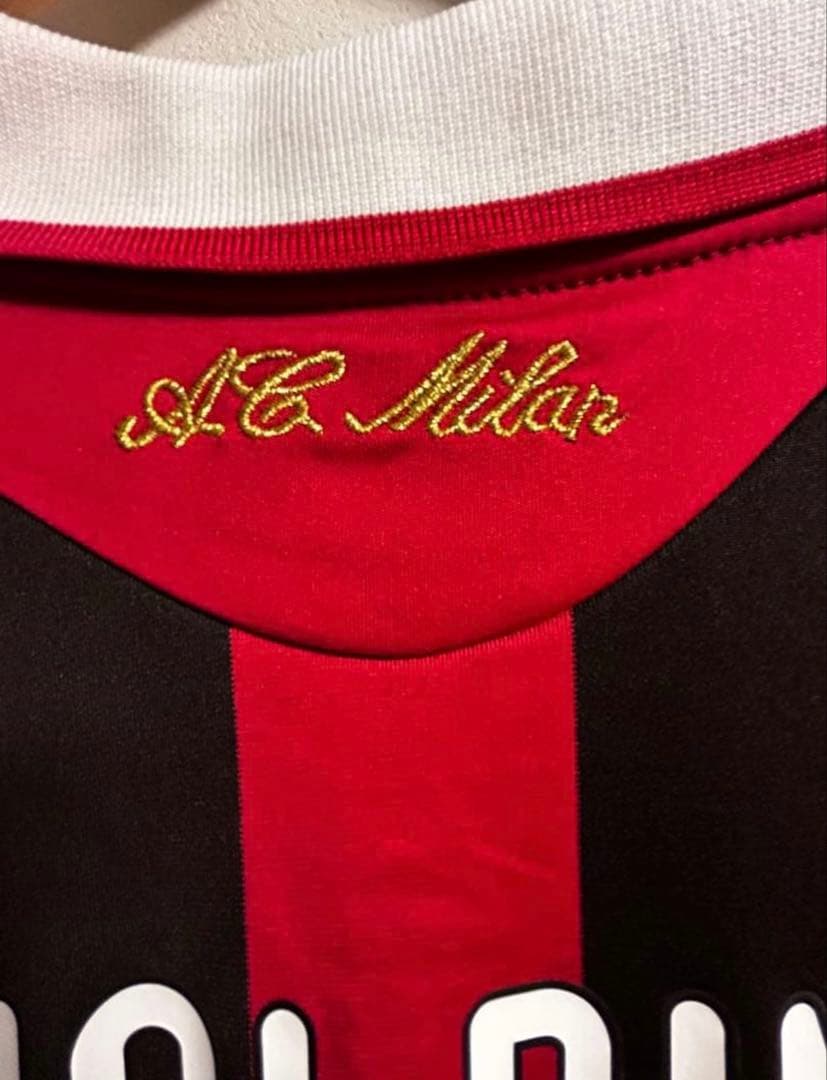 09/10ホームACミラン　ロナウジーニョ　長袖ユニフォーム