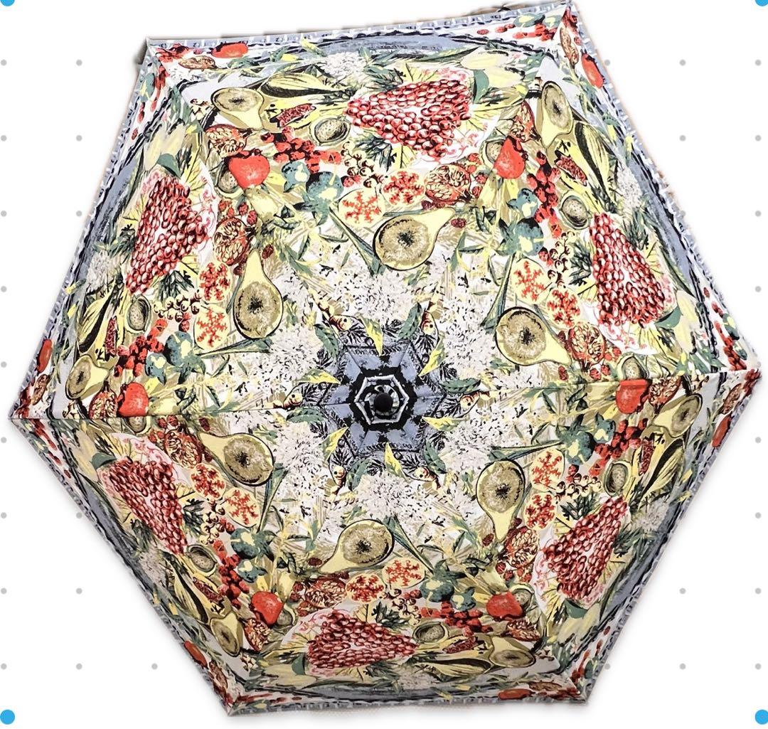 【未使用／タグ付き】 manipuriマニプリ折りたたみ傘/晴雨兼用ボタニカル柄