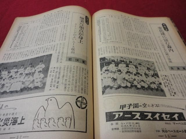 週刊朝日増刊　第41回全国高校野球選手権大会（昭和34年）　選手名鑑