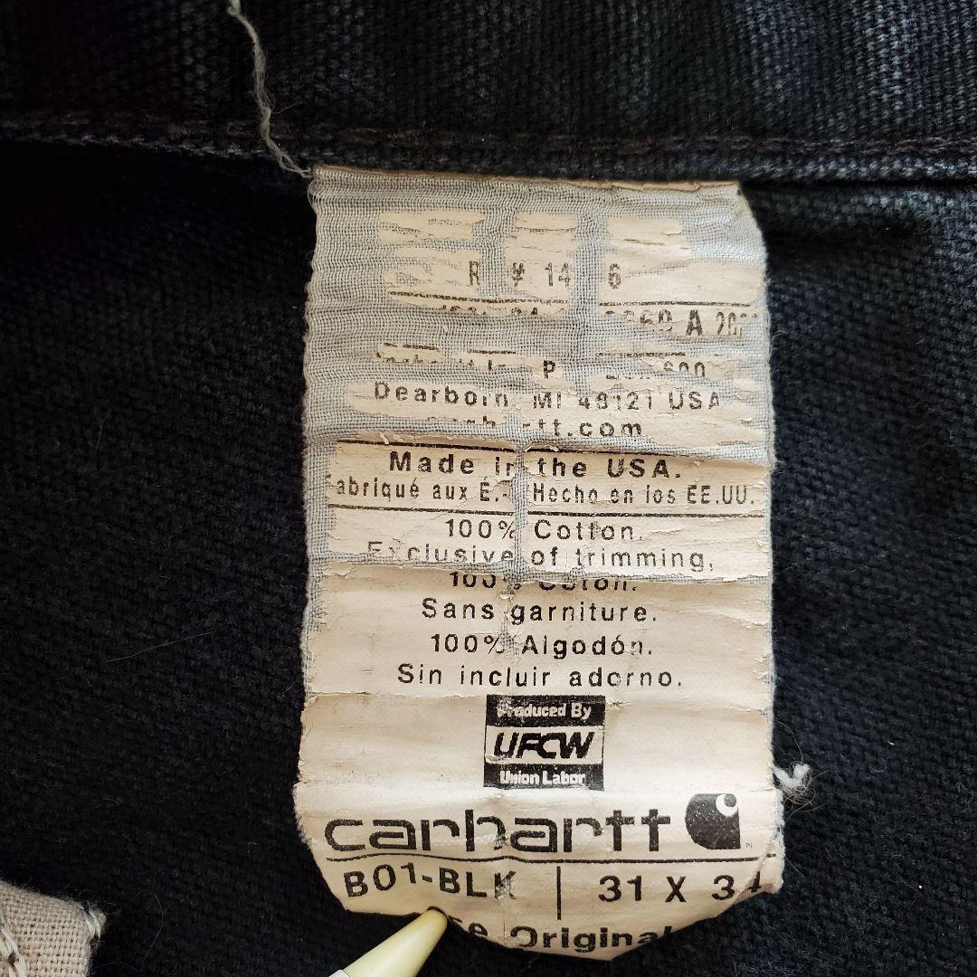 Carhartt ダブルニー ブラック 31×34 ペンキワーク USA製