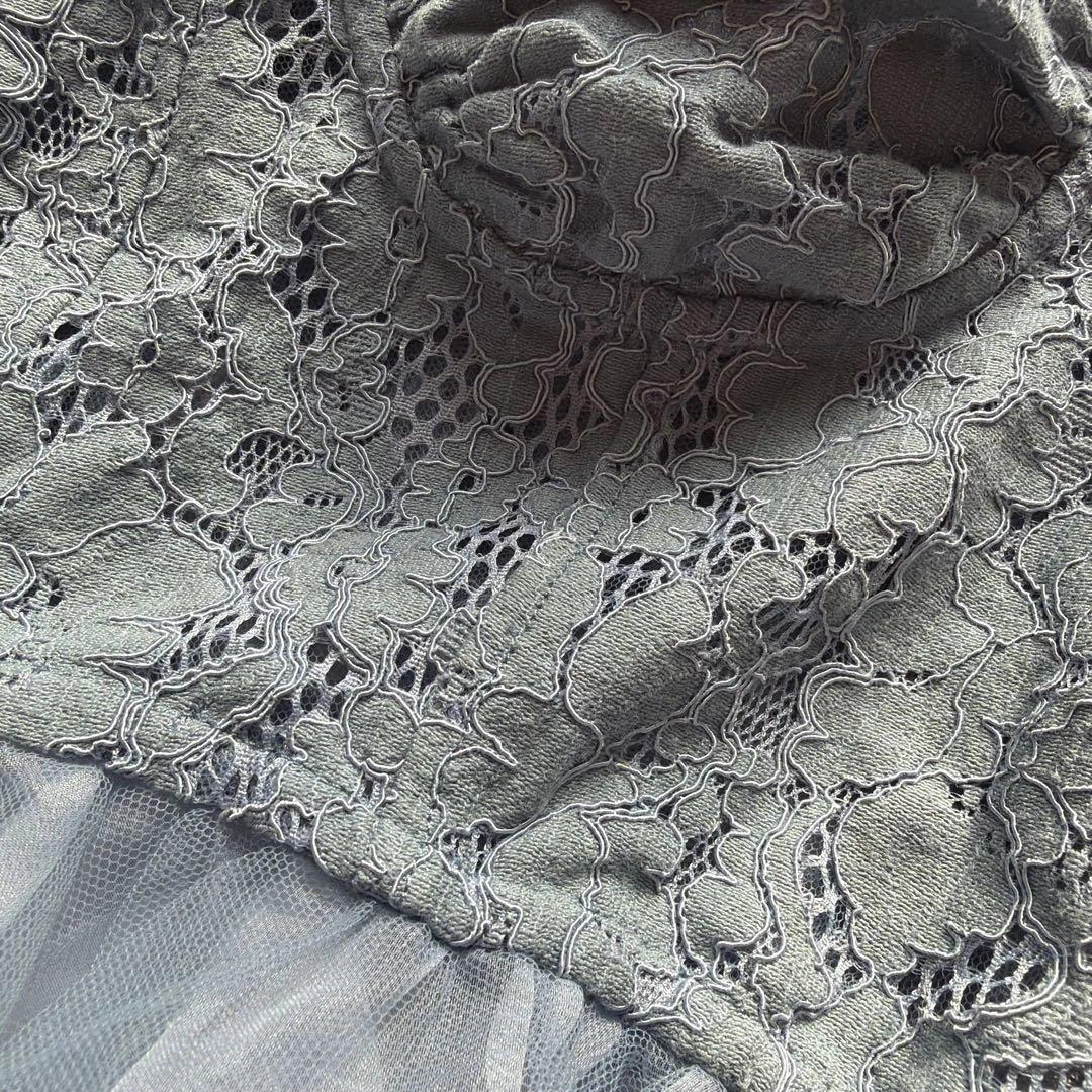 LA BELLE ETUDE 総レースペプラムビスチェ　ブルー