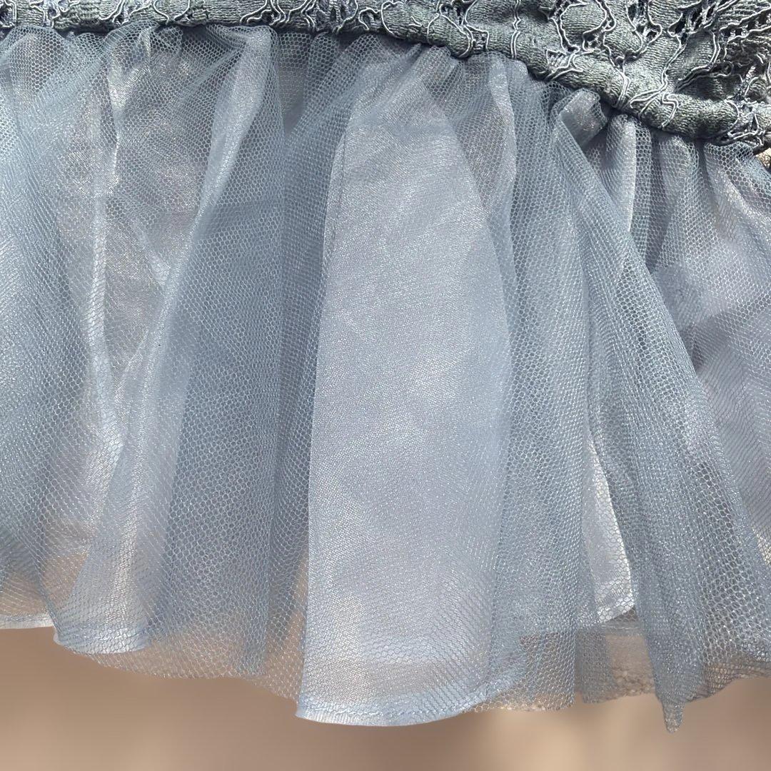 LA BELLE ETUDE 総レースペプラムビスチェ　ブルー