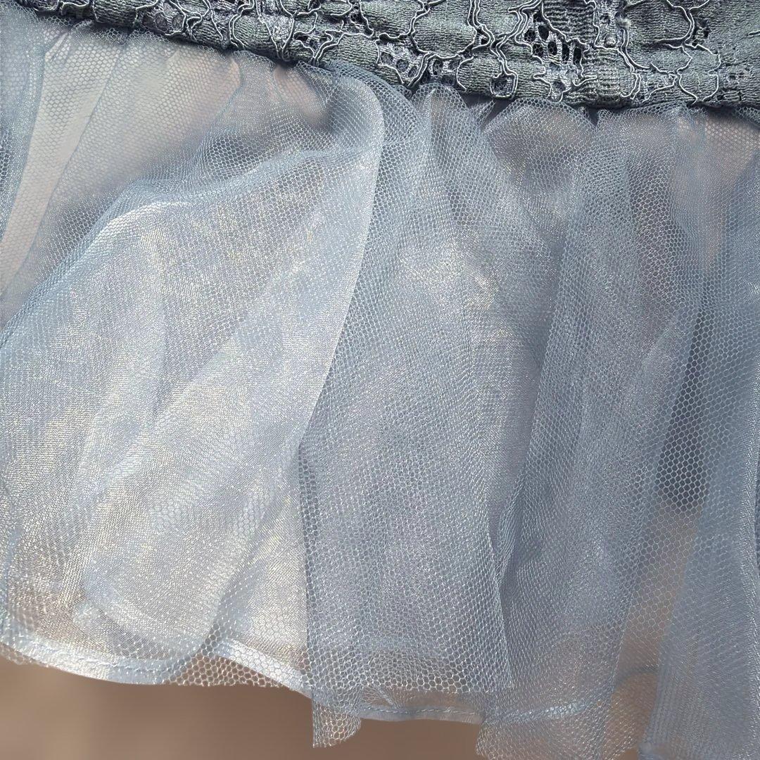 LA BELLE ETUDE 総レースペプラムビスチェ　ブルー