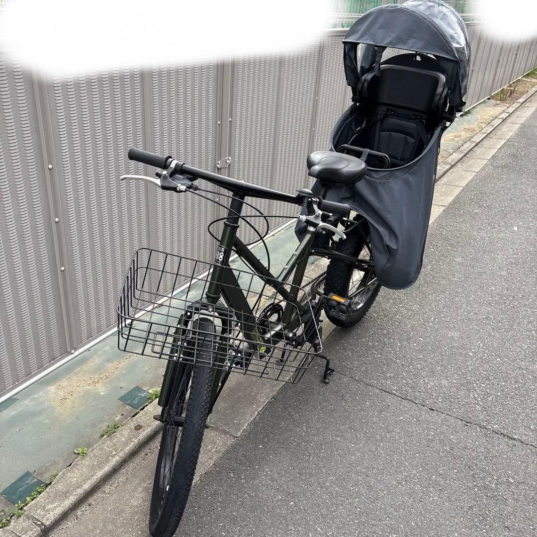 88サイクル　前カゴ、チャイルドシート付き　大阪