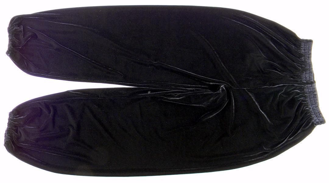 太極拳 ベロア調 太極服 上下 L サイズ 男女両用 黒紅辺【新品】