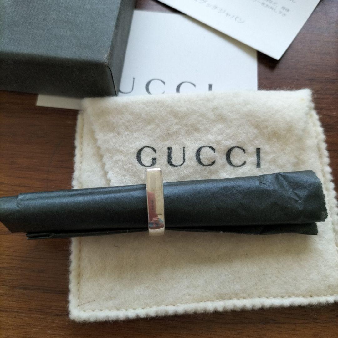 GUCCIグッチシルバーリング　百貨店購入　箱＆カード等付きシルバー925