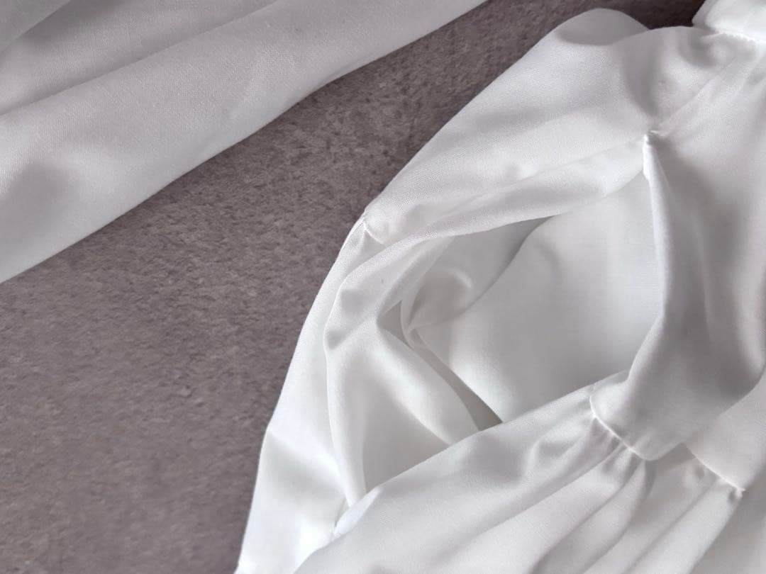 タグ付 JENNE ラグジュアリー大人ティアードワンピース 白 S カシュクール