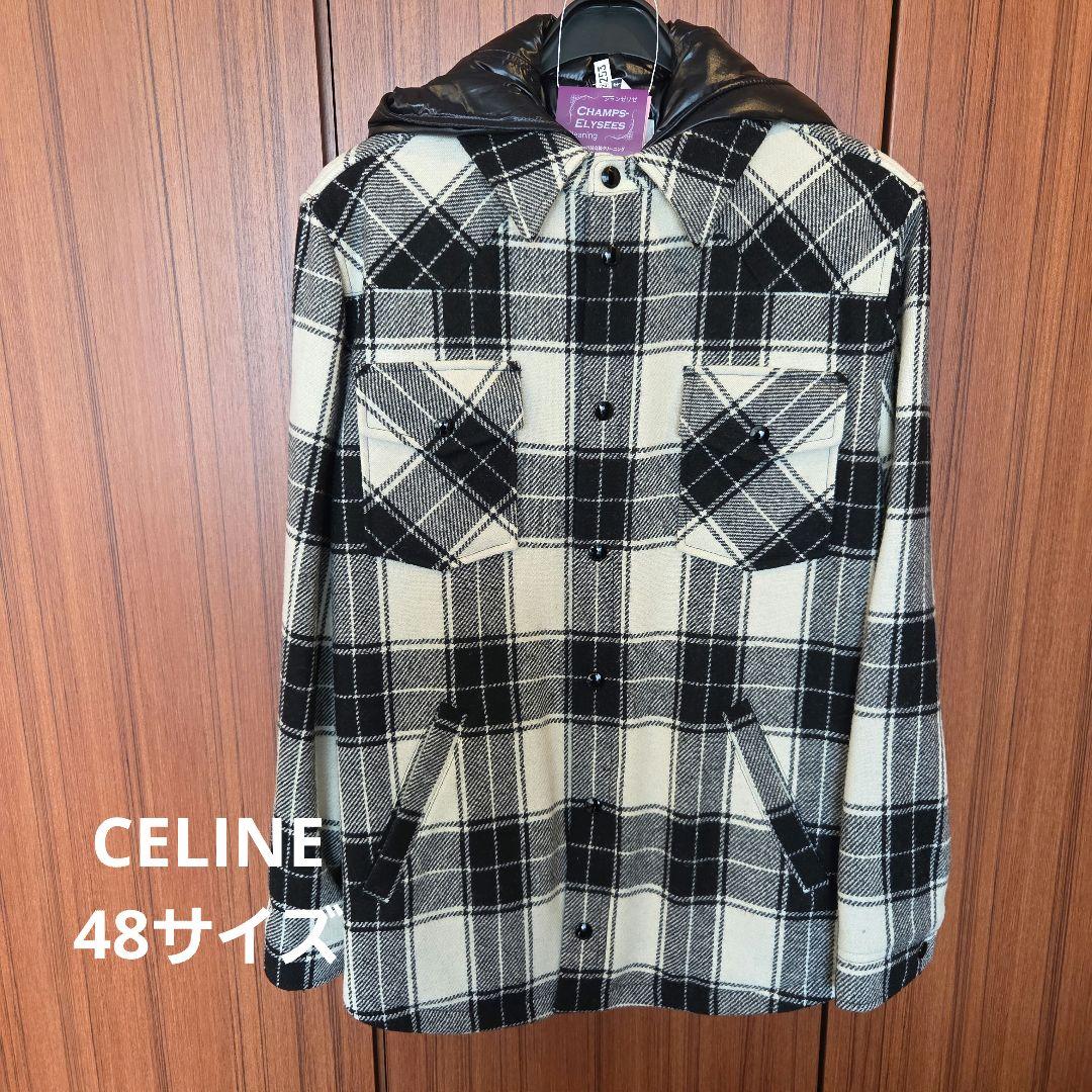 CELINE チェック柄ジャケット 48サイズ
