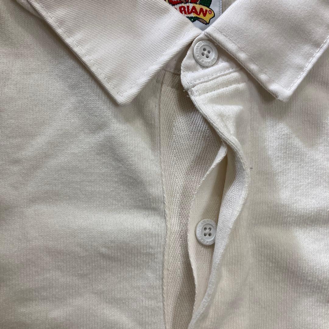 希少カラー❣️カナダ製 バーバリアン 半袖ラガーシャツ⭐️希少で着やすいホワイト！