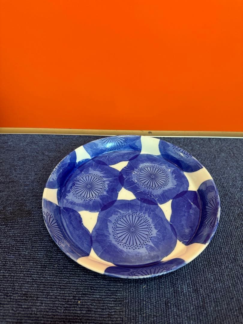 1591 深川製磁　花文皿　22cm