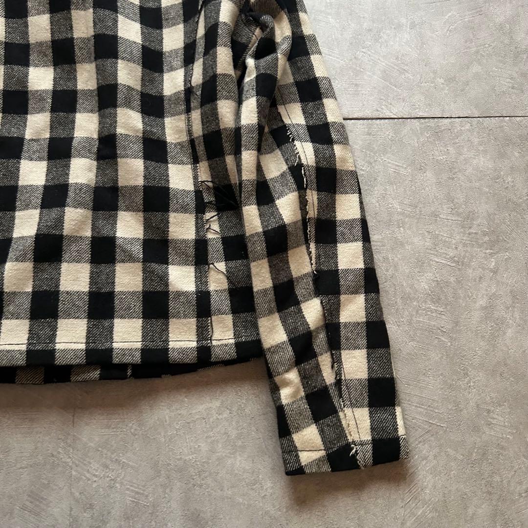 ジャケット・アウター grunge check Napoleon jacket black white