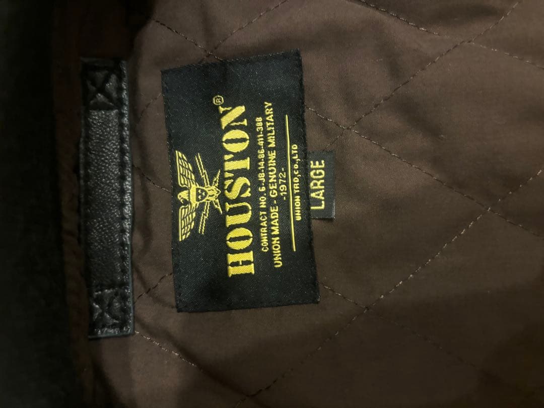 HOUSTON MA-1 レザージャケット Lサイズ　ヒューストン