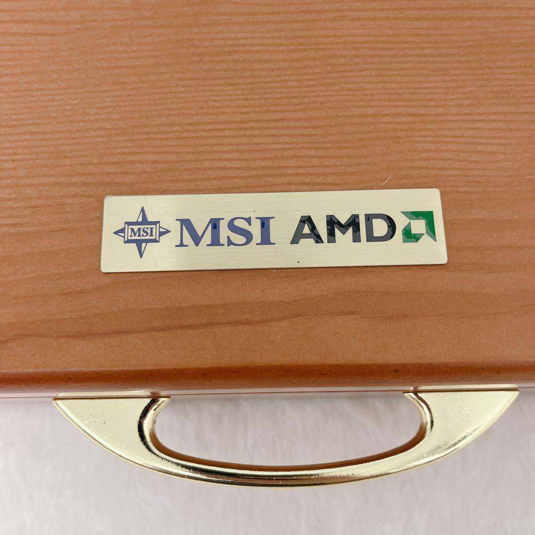 【超希少・非売品】MSI × AMD コラボ ゴルフパターセット 木製ケース入り