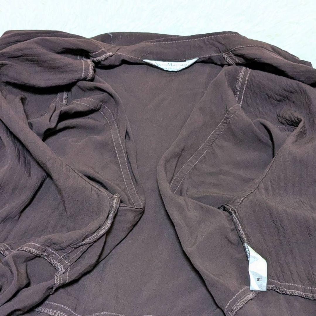 ヤッコマリカルド ピンタック ロングワンピース洗える ブラウン フリーサイズ