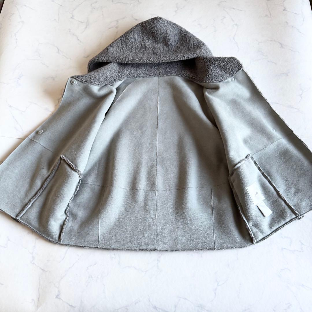 美品 現行タグ 近年モデル レリアン ボアフーディージャケット オーバーサイズ