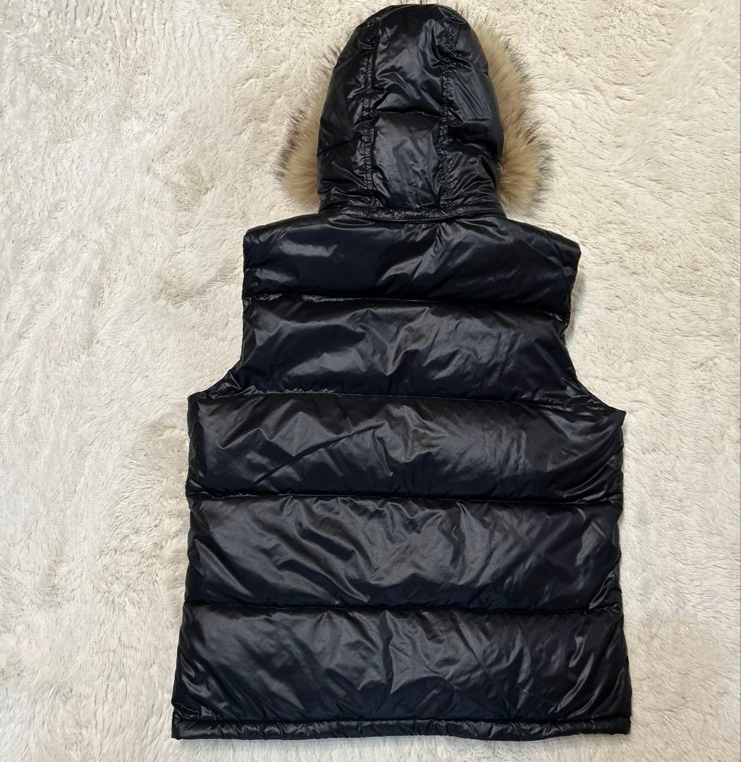 マークアンドロナ　ダウンベスト　黒　ブラック　ラクーンファー　ゴルフ　3way