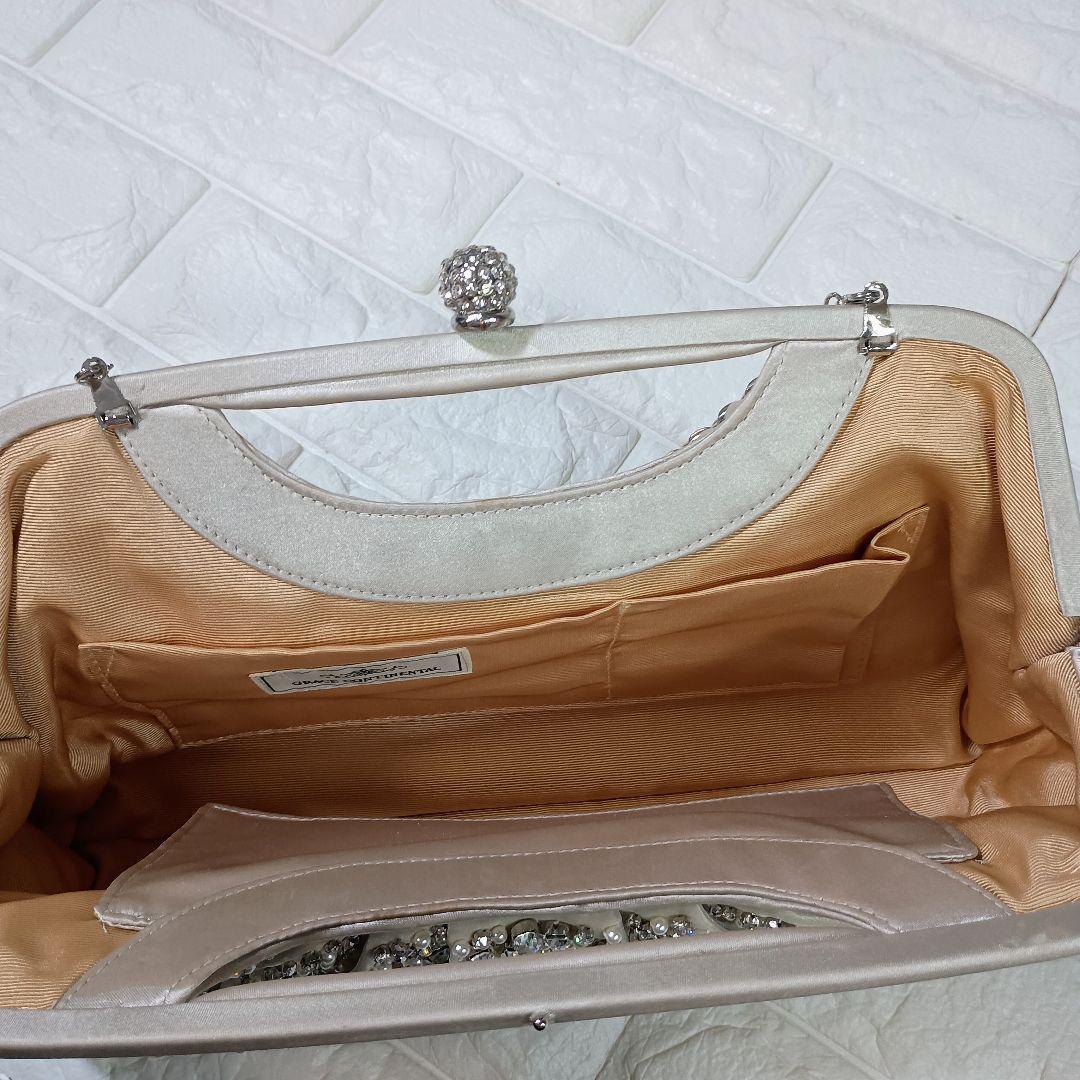 グレースコンチネンタル ビジュースパークルクラッチ 2way　シルバー