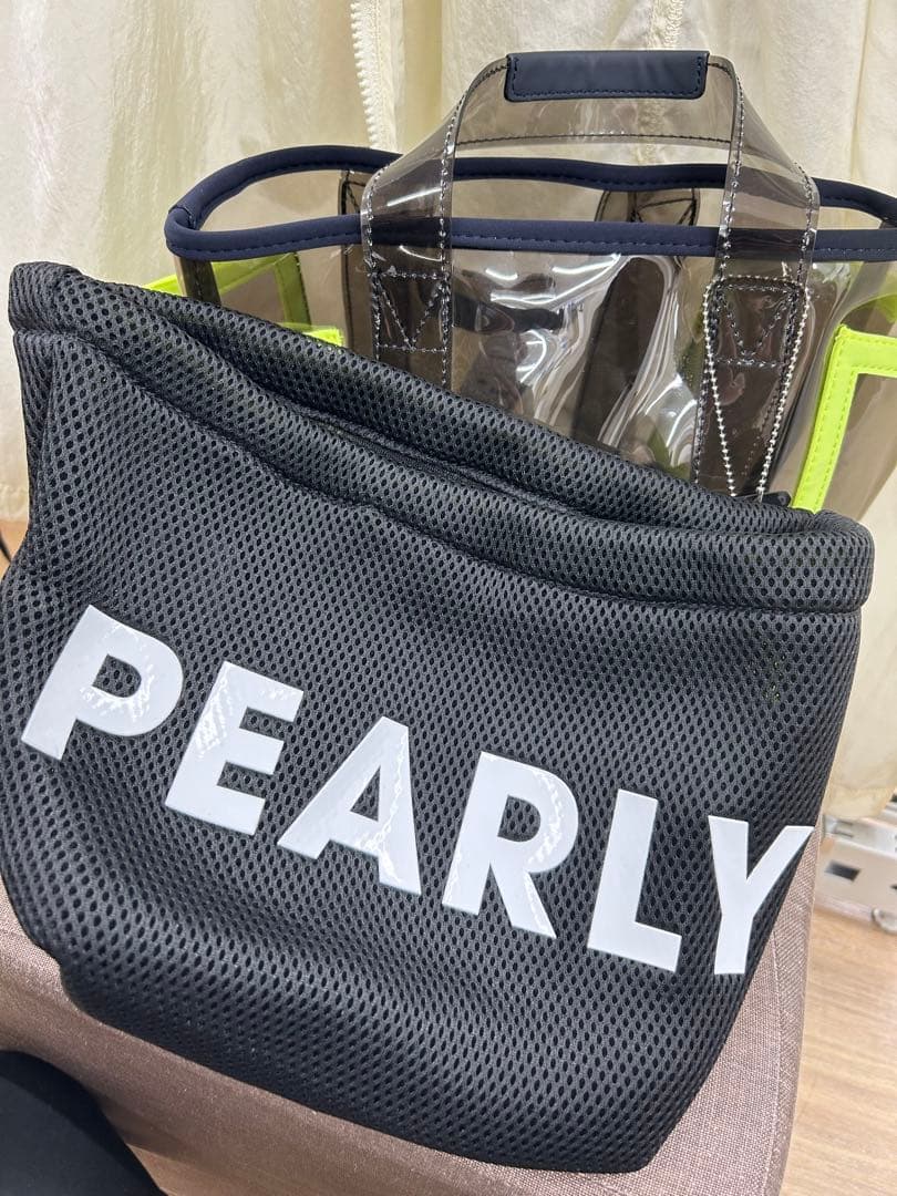 PEARLY GATES ゴルフカートバッグ スケルトンクリア・ネオンイエロー