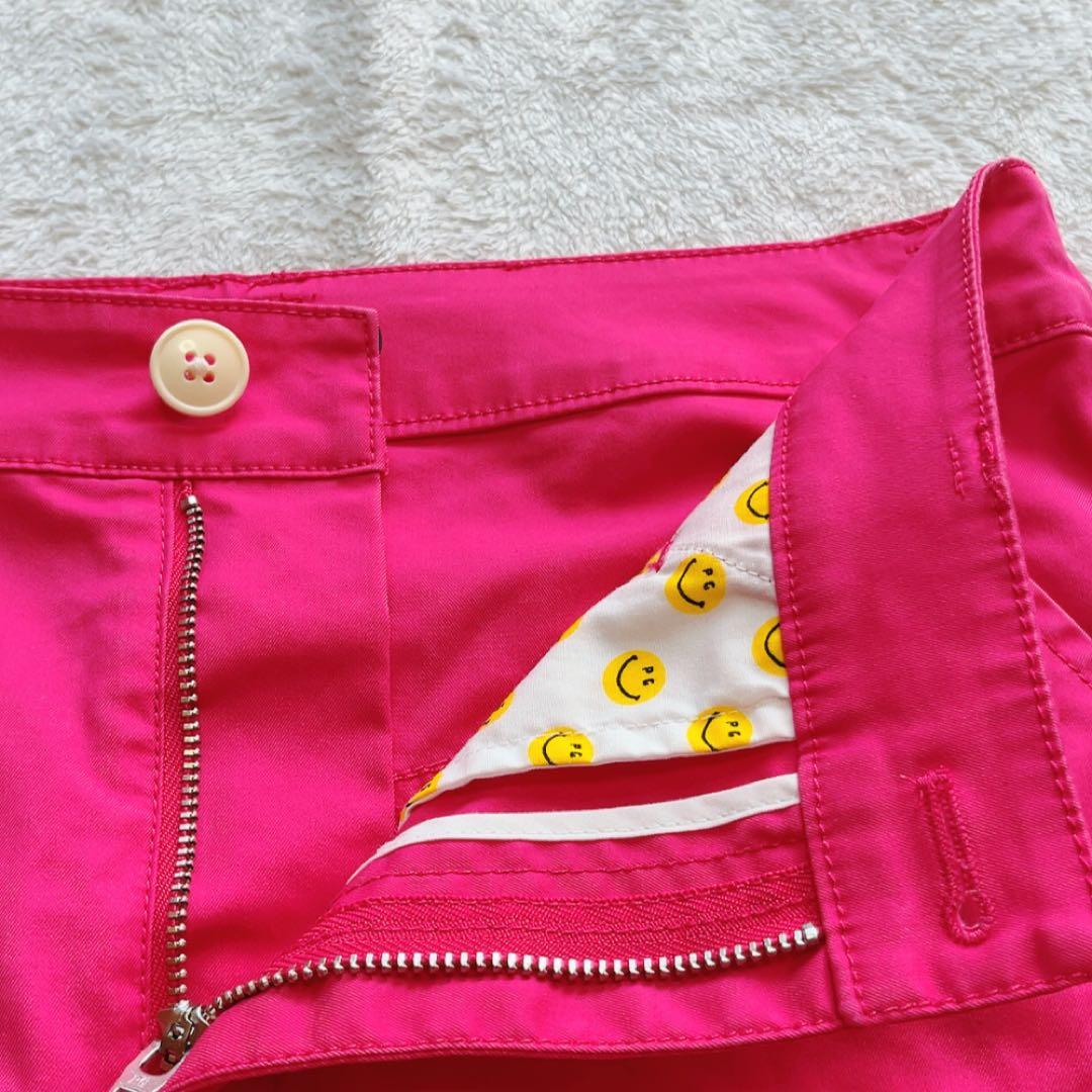 美品　近年　パーリーゲイツ　セットアップ　ニコ　スマイル　スカート ピンク