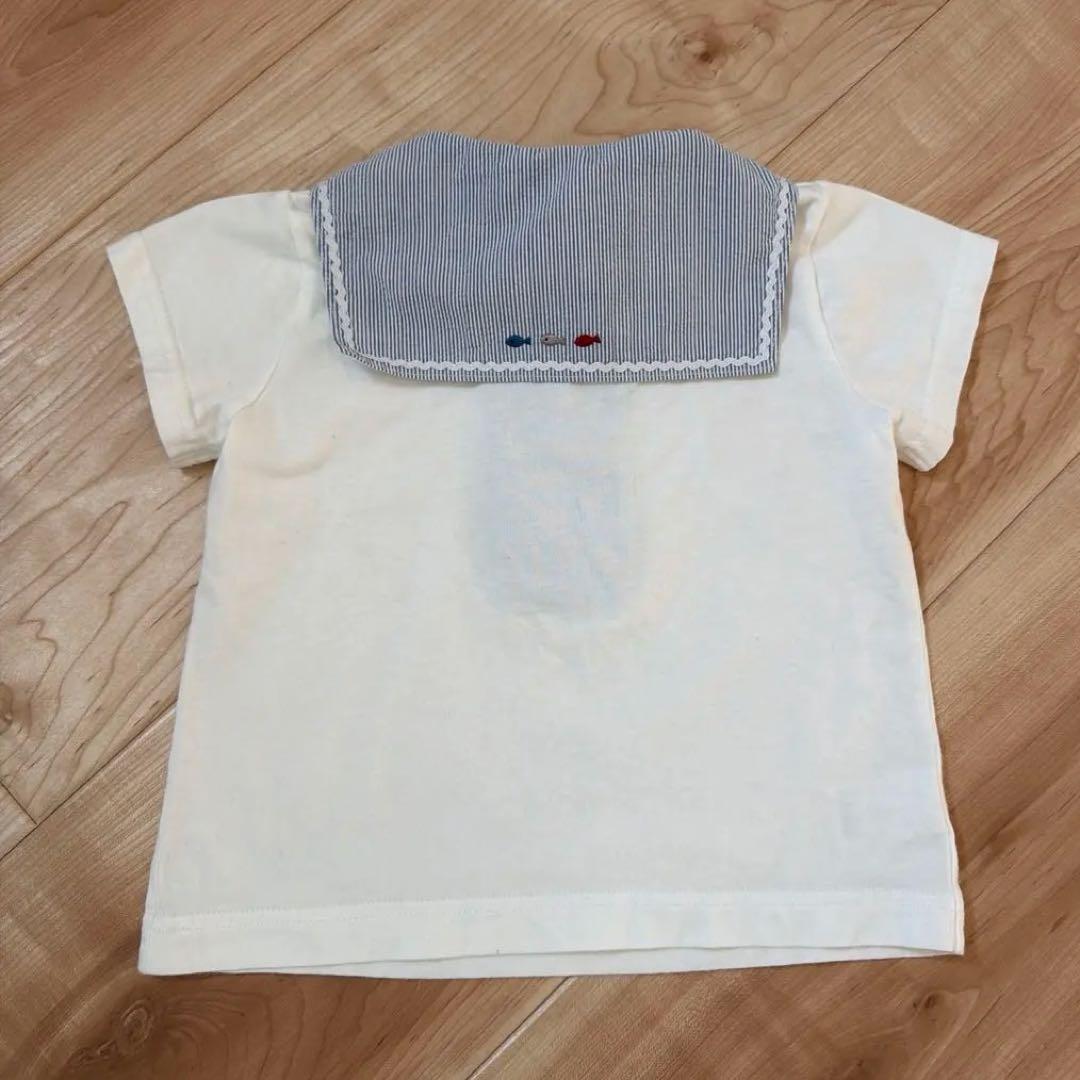 familiar 90cm 男の子 セーラーTシャツとハーフパンツのセット