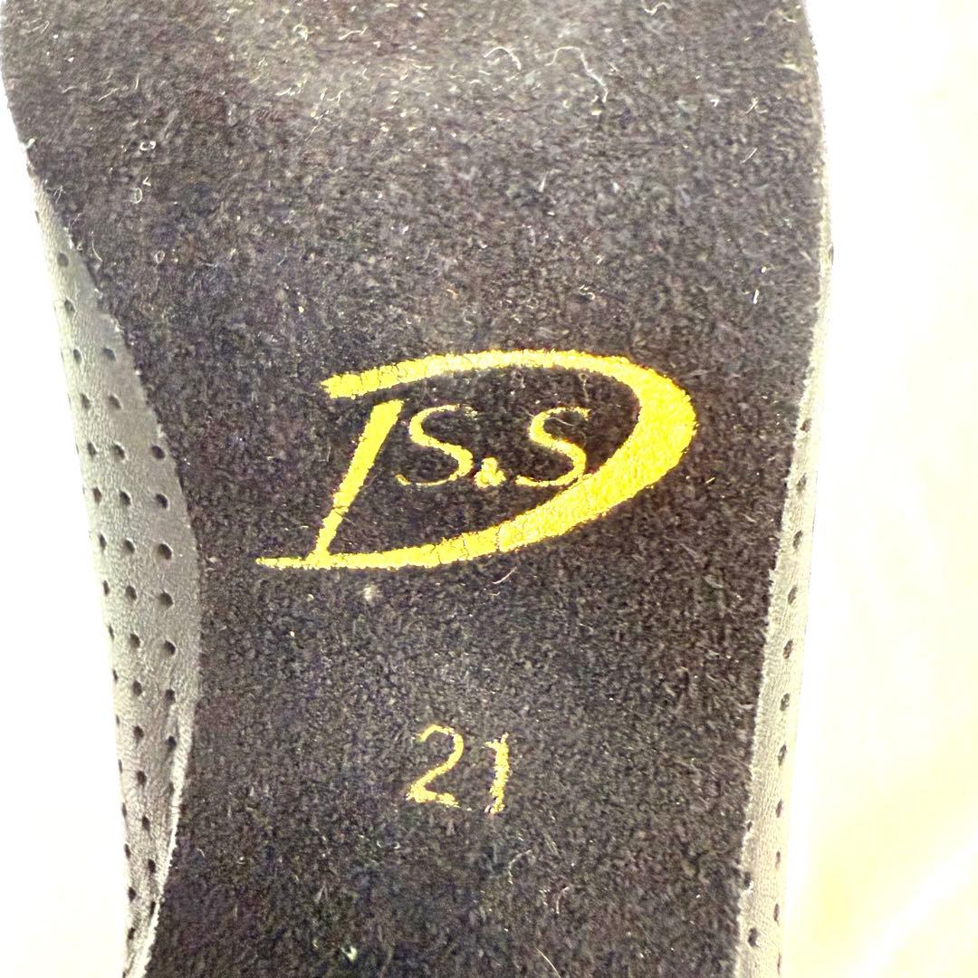 6119★セキネ/ティーチャーズシューズ/黒/21cm/社交ダンス